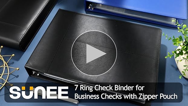 Amazon.com : SUNEE Checkbook Cover 7 Ring with Zipper Pouch